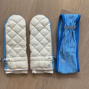 Lululemon Women’s Down Mittens and Headband Set